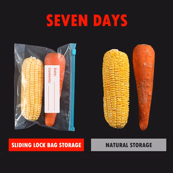 Saco ziplock para embalagens de alimentos de plástico FDA Saco para armazenamento de alimentos Saco para freezer Saco para lanches Saco para sanduíche