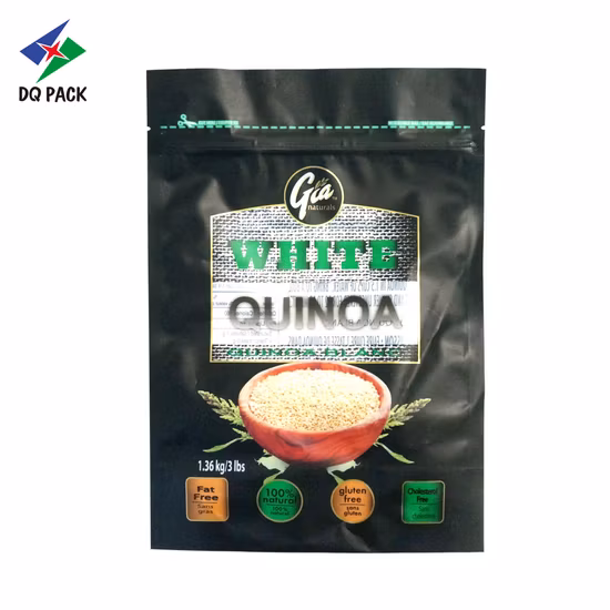 Saco de embalagem de plástico laminado personalizado para impressão digital Doypack Saco de bolsa de pé com zíper Sacos de embalagem de porca