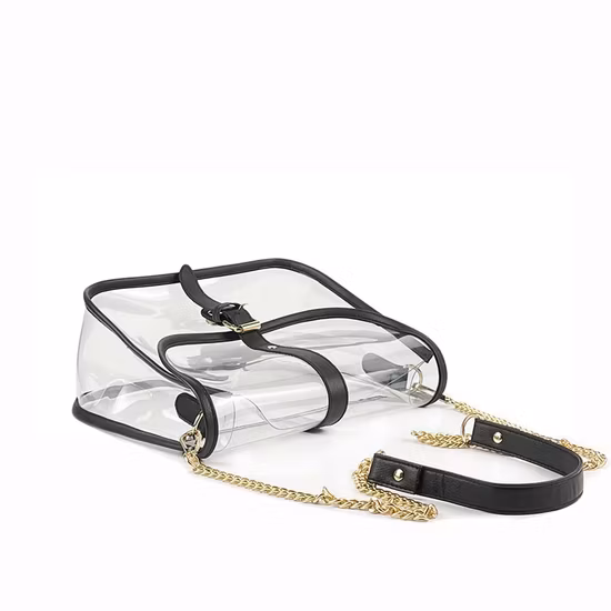 Bolsa transparente de PVC personalizada Bolsa transversal transparente